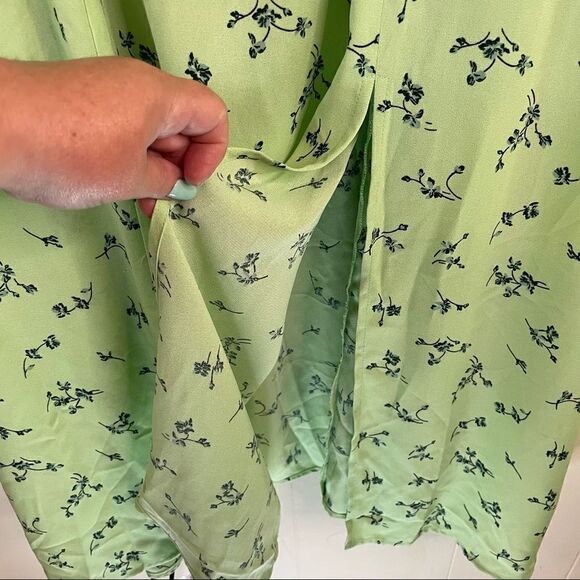 NWT - Leith Green Veranda Noral Floral Maxi Dress - Picture 4 of 9